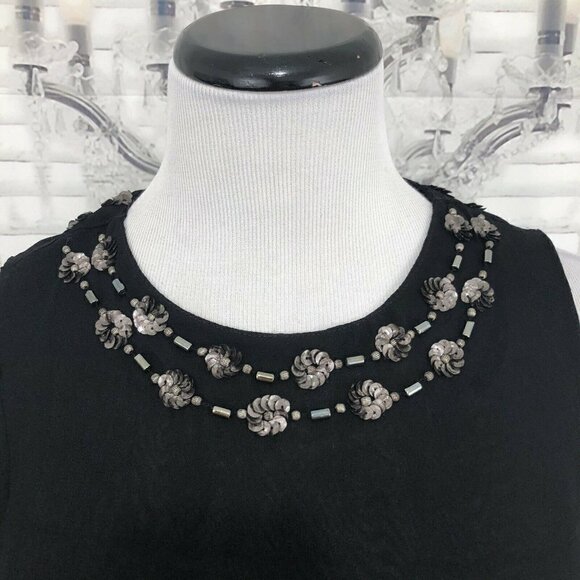 Zara Basic Size Small Black Sleeveless Blouse Shirt Tank Top Funeral Keyhole - Picture 2 of 9